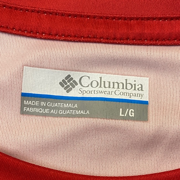 Columbia PFG Performance Fishing Gear Men's Vibrant Red Long Sleeve Tee - Picture 8 of 11
